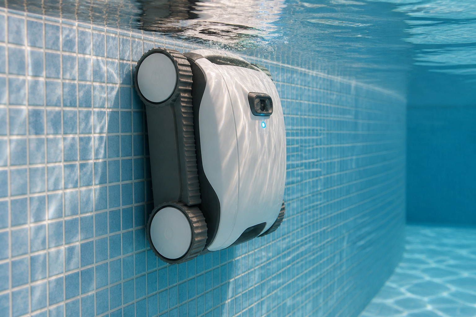 Wireless wall-climbing pool robot